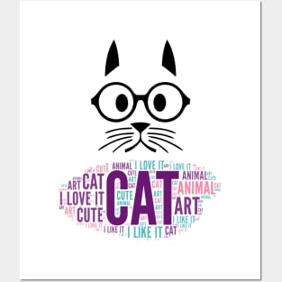 Cute Cat Drawing I Posters and Art